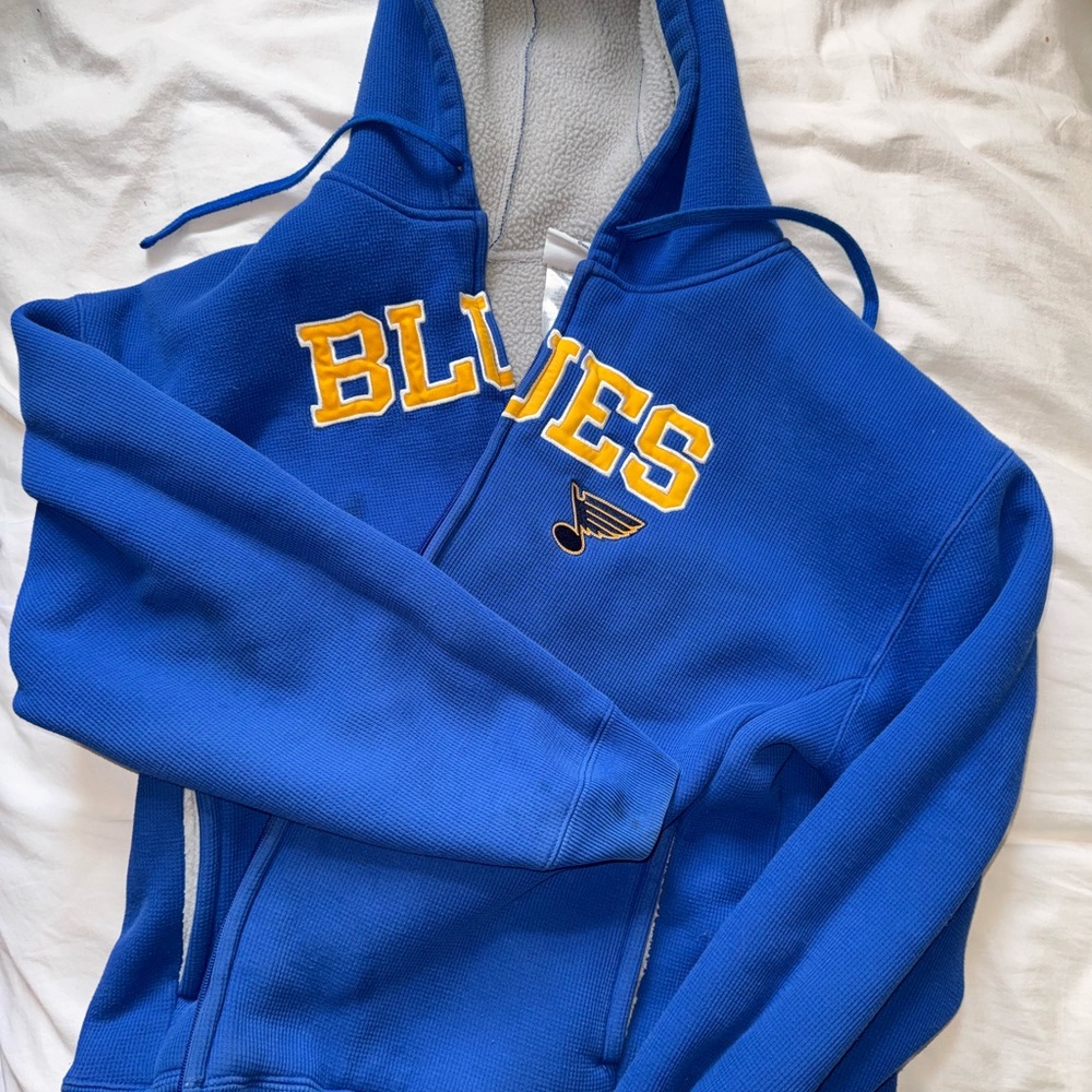 NHL Blue Jacket with Gray Lining